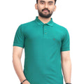 Men's Polo Collar Regular -Fit T-Shirt — Teal