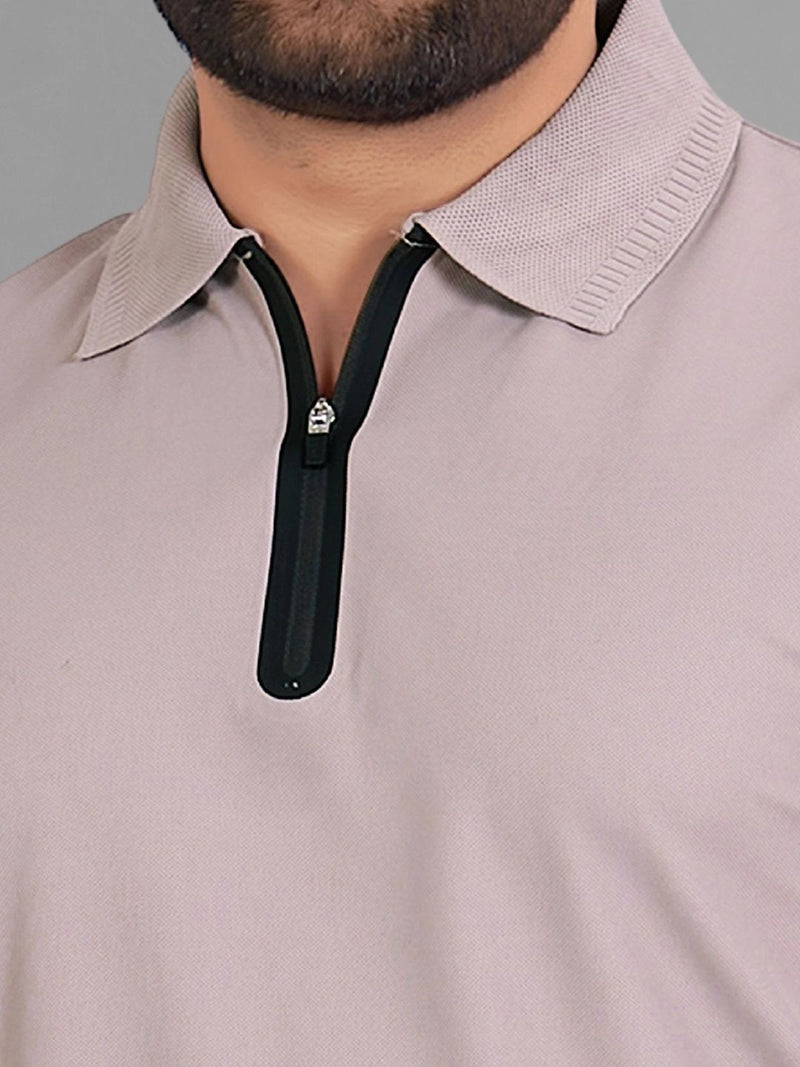 Men's Polo Collar Pockets T-Shirt — Grey — Quality Craftsmanship Anatomy