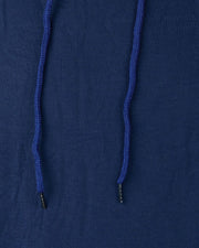 Men's Hooded Long Sleeves Sweatshirt — Navy Blue — Thumbnail 3