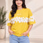 Women's Floral Printed Relaxed Fit T-Shirt — Yellow