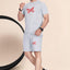 Men's Cotton Printed Night Suit Set of Top & Shorts — Grey