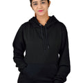 Women's Hooded Pullover Fleece Sweatshirt — Black