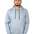 Unisex Hooded Long Sleeves Sweatshirt — Grey Melange
