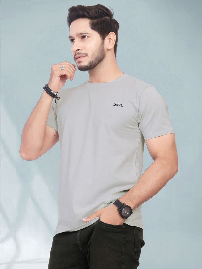 Men Henley Neck Pure Cotton Pockets T-shirt — Grey — Quality Craftsmanship Anatomy