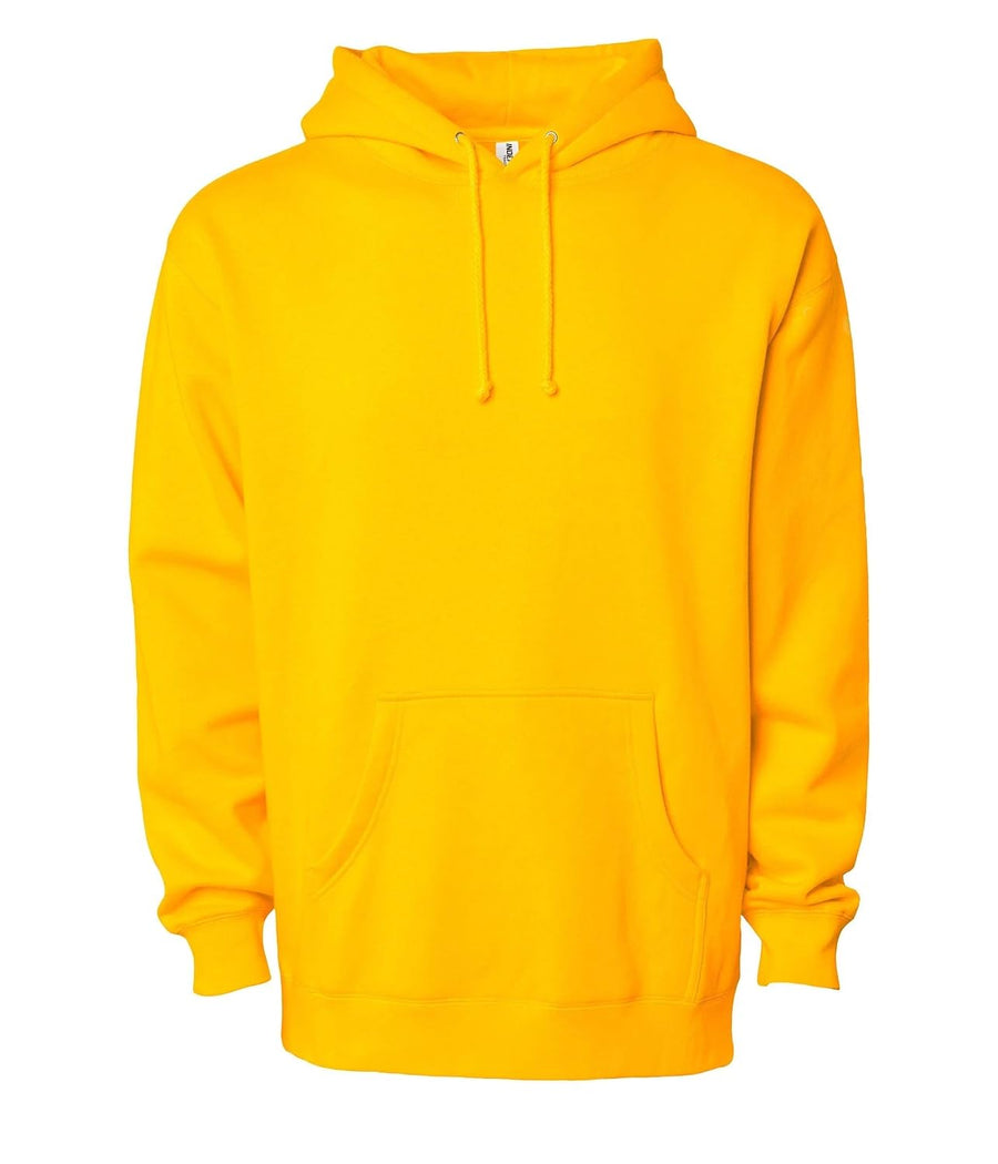 More & More Unisex Regular Cotton Fleece Hoodie — Yellow — Custom Print Studio