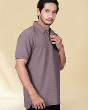 Men's Regular Fit Polo T-Shirt Half Sleeve Lightweight Polyester Grey — Thumbnail 8