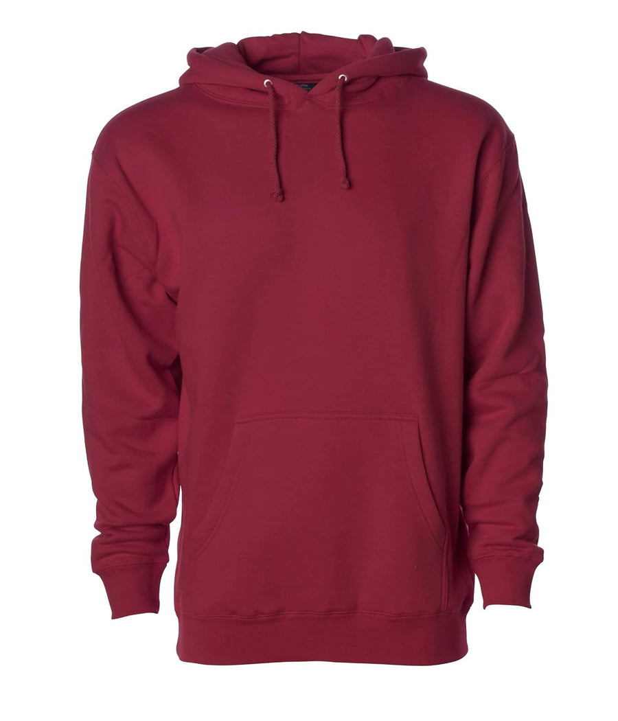 More & More Unisex Regular Cotton Fleece Hoodie — Maroon — Tshirt Factory India Direct Manufacturer Surat