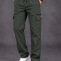 Men Regular Fit Dry Fit Training Cargos — Olive