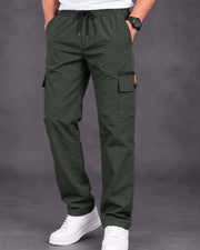Men Regular Fit Dry Fit Training Cargos — Olive — Thumbnail 4