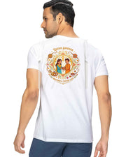 Sibling Love Raksha Bandhan Celebration Graphic Cotton T-Shirt — White — Thumbnail 1