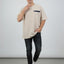 Men Organic Cotton Blend Pockets T-shirt — Beige