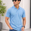 Men's Polo Collar T-Shirt — Blue