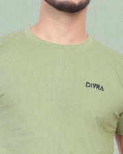 Men Pure Cotton T-shirt — Olive — Thumbnail 2