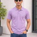 Men's Polo Collar T-Shirt — Purple