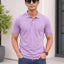 Men's Polo Collar T-Shirt — Purple