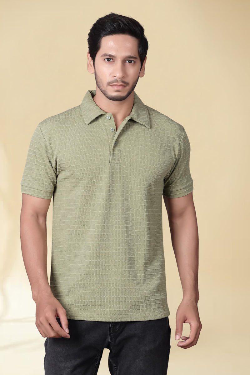 Men's Regular Fit Polo T-Shirt | Half Sleeve | Lightweight Polyester | Pista — Quality Craftsmanship Anatomy