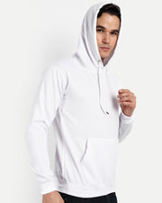 Unisex Hooded Fleece Sweatshirt — White — Thumbnail 6