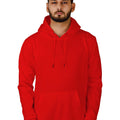 Hooded Fleece Pullover Sweatshirt — Red