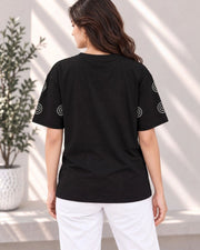 Women's Printed T-Shirt — Black — Thumbnail 5