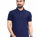 Men's Polo Collar T-shirt — Navy Blue