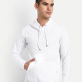 Unisex Hooded Fleece Sweatshirt — White