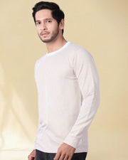 Men Round Neck Full Sleeve Striped T-shirt — Brown — Thumbnail 6