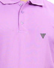 Men's Polo Collar Regular -Fit T-Shirt — Lavender — Thumbnail 4
