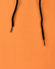 Unisex Long Sleeves Fleece Hooded Pullover Sweatshirt — Orange — Thumbnail 5