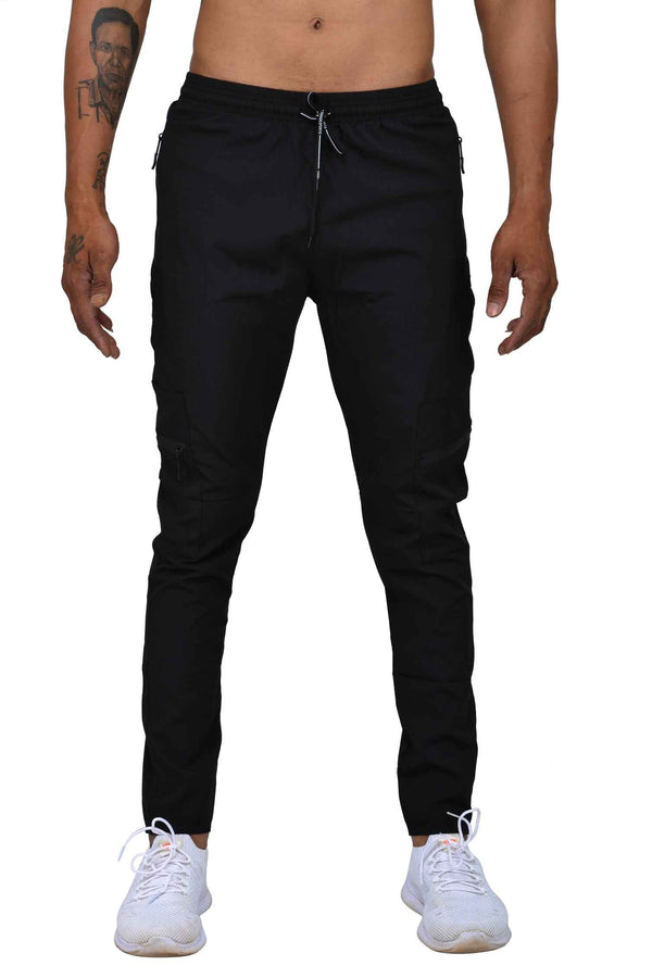 Men's Regular Fit Cargo Track Pant Angle View — Custom Printing Surat