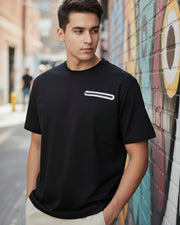 Men Organic Cotton Pockets T-shirt — Black — Thumbnail 3