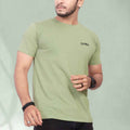 Regular Fit Pure Cotton Round Neck T-Shirt Pista