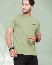 Regular Fit Pure Cotton Round Neck T-Shirt Pista — Thumbnail 1