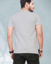 Regular Fit Pure Cotton Round Neck T-Shirt Grey — Thumbnail 5