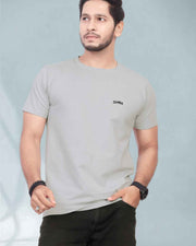 Regular Fit Pure Cotton Round Neck T-Shirt Grey — Thumbnail 4