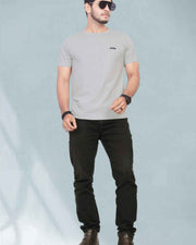 Regular Fit Pure Cotton Round Neck T-Shirt Grey — Thumbnail 2