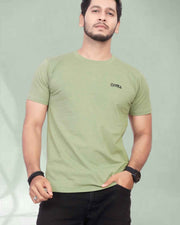 Regular Fit Pure Cotton Round Neck T-Shirt Pista — Thumbnail 5
