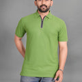 Men's Polo Collar Pockets T-Shirt — Green