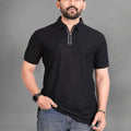 Men's Polo Collar Pockets T-Shirt — Black