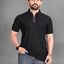 Men's Polo Collar Pockets T-Shirt — Black
