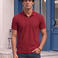 Men's All-Over Printed Polo Collar T-Shirt — Red