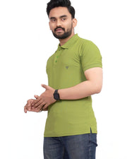 Men's Polo Collar T-Shirt — Green — Thumbnail 3