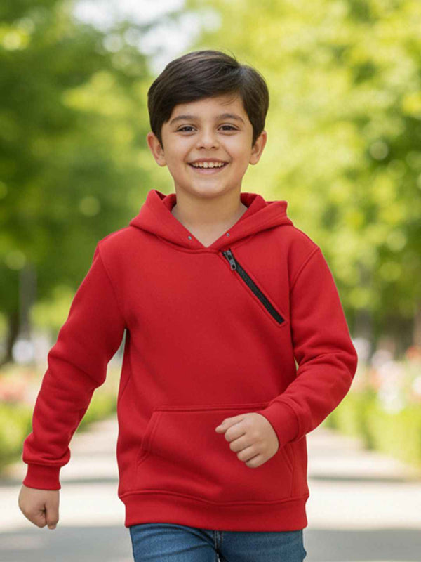 Kids Boys Pure Combed Cotton Explorer Round Neck T-Shirt — Bright Red — Tshirt Factory India Direct Wholesale Manufacturer