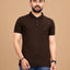 Men's Polo Collar T-Shirt — Coffee Brown