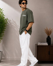 Men's Pure Cotton Pocket T-Shirt — Olive — Thumbnail 3