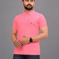 Men's Polo Collar T-Shirt — Pink