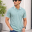 Men's Printed Polo Collar T-Shirt — Sea Green