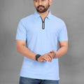 Men's Polo Collar T-Shirt — Blue