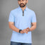 Men's Polo Collar T-Shirt — Blue