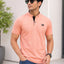 Men's Mandarin Collar T-Shirt — Peach