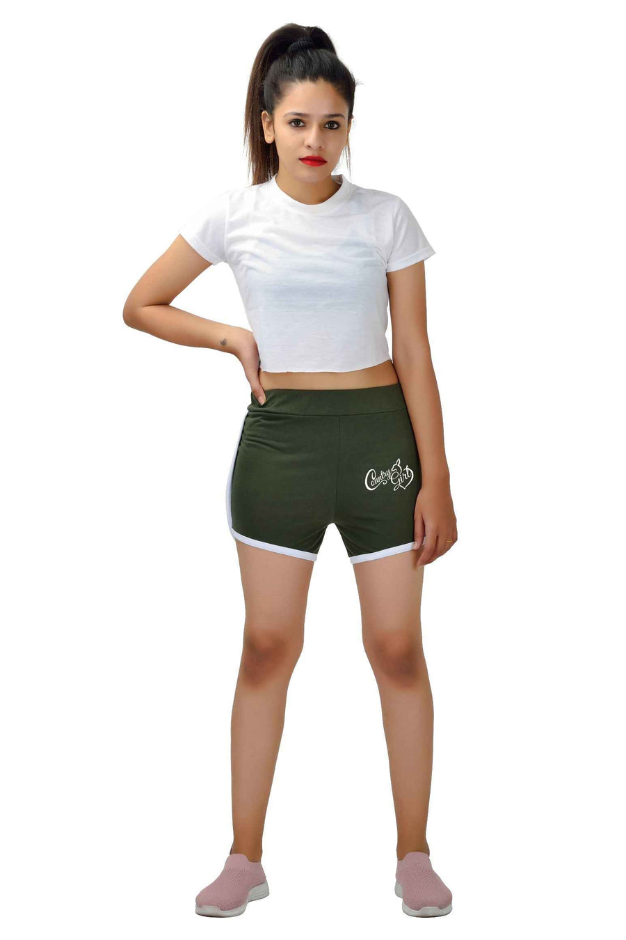 Womens or Girls Cotton Country Girl Shorts — Custom Print Studio
